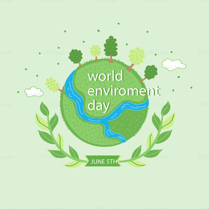World environment day vector element