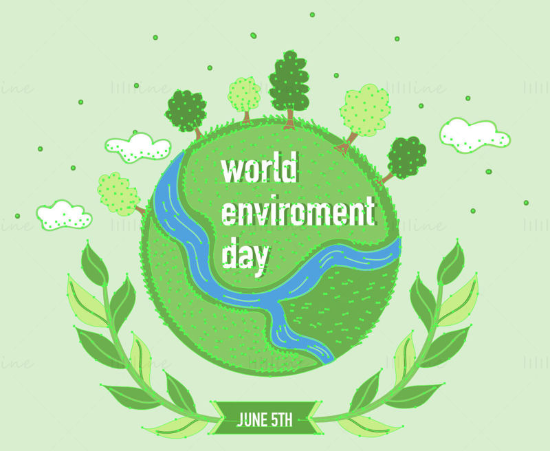 World environment day vector element