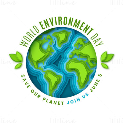 Save our planet vector element