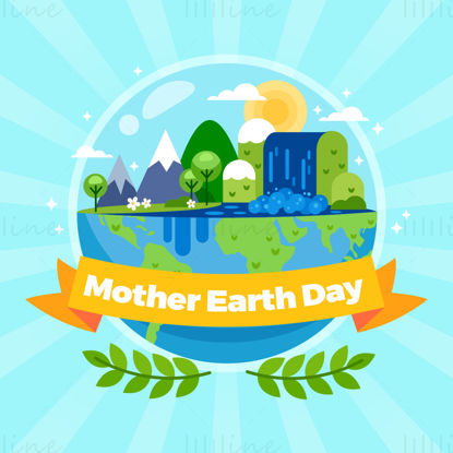 Mother earth day vector