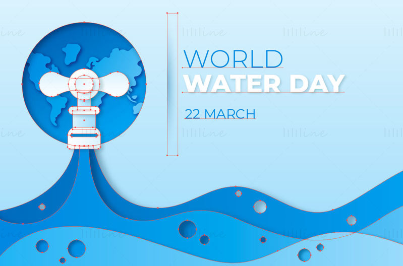 World water day vector, the propaganda