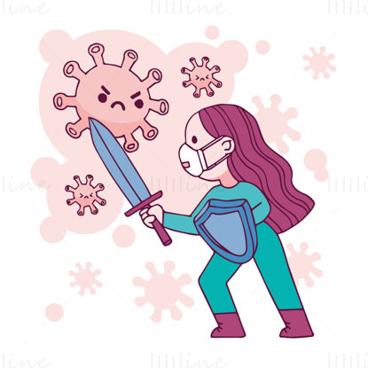 Bacteria and Warriors illustration