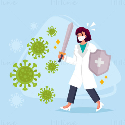 Epidemic prevention and control illustration