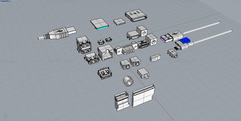 Interfață de transfer electronic de date model industrial 3d