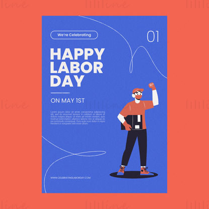 Carry forward the spirit of labor model poster template