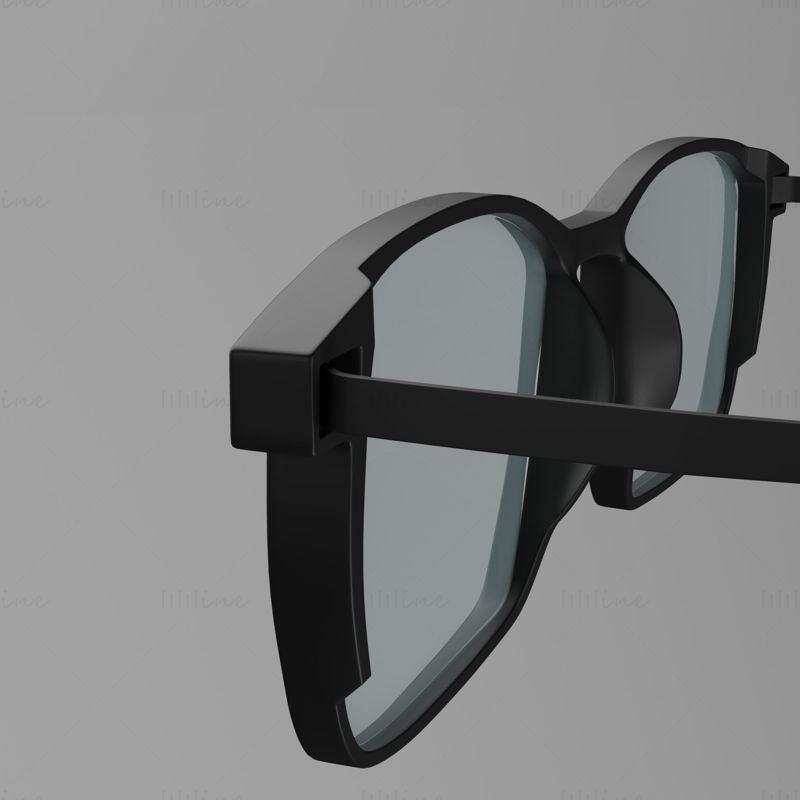 Lunettes à monture carrée, modèle de lunettes c4d