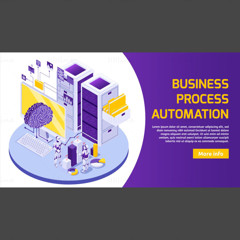 Vecteur d'élément d'automatisation des processus métier