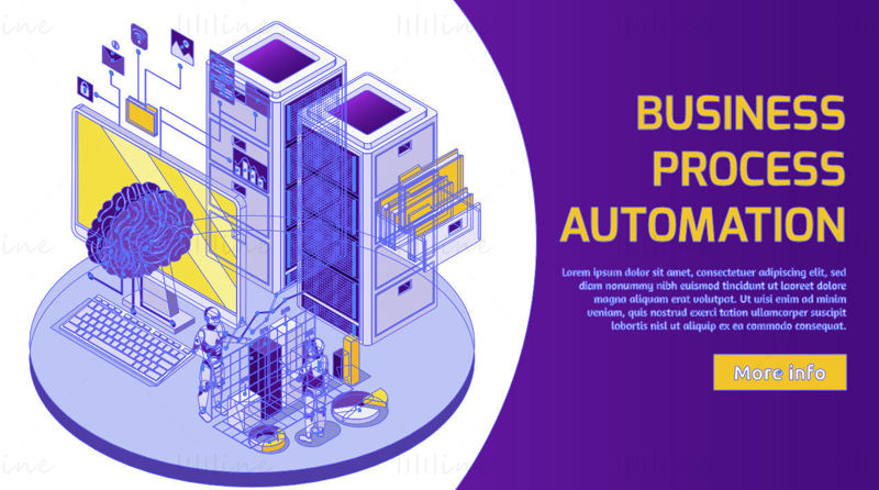 Vecteur d'élément d'automatisation des processus métier