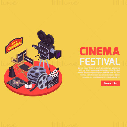 Cinema festival element vector