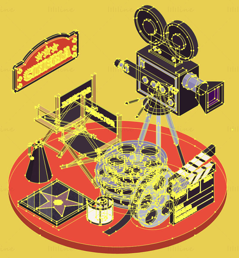 Cinema festival element vector