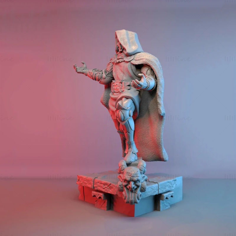 Marvel Dr Doom Sculpture 3D Model Ready to Print STL