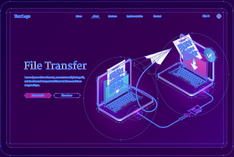 File transfer vector element