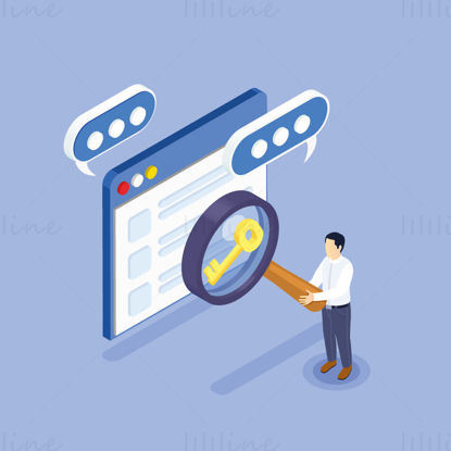 Search function vector illustration