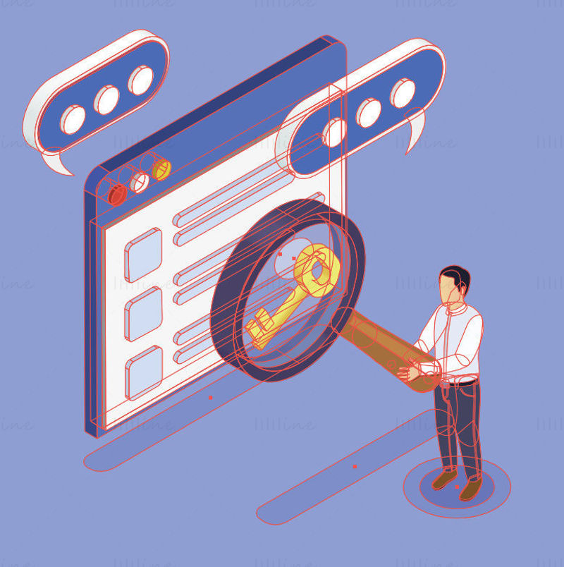 Search function vector illustration