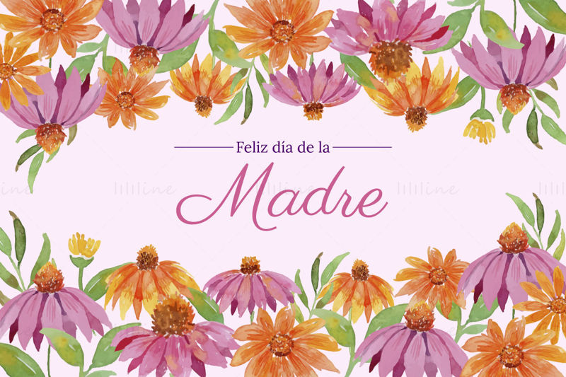 Vector de tarjeta de flor de día de la madre