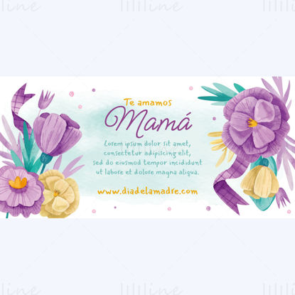 Mother's day card vector template