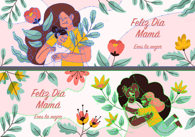 Vector de cartel de banner de feliz día de la madre