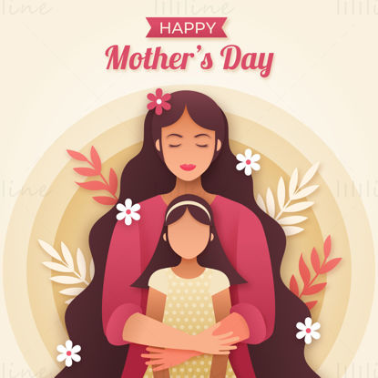 Grateful mother's day poster vector