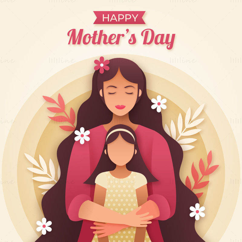 Grateful mother's day poster vector