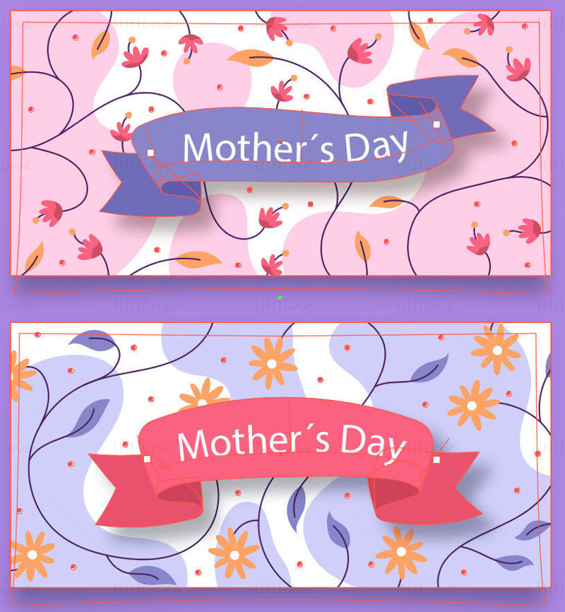 Text panglică vector banner pentru ziua mamei