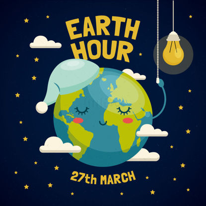 I love the earth, earth hour vector