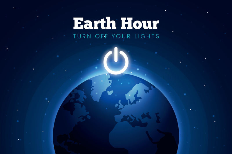 Earth hour poster vector