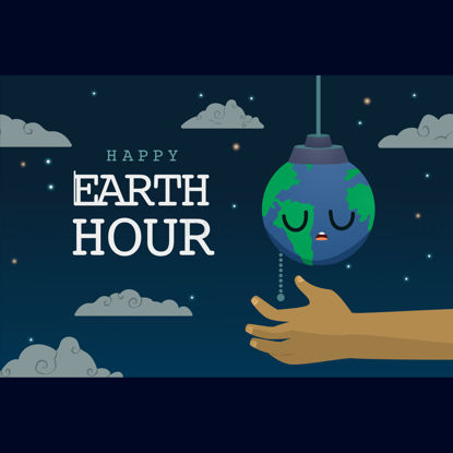 Earth hour event plakat