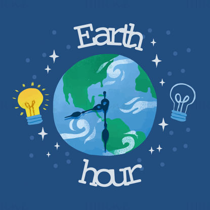 Environmental posters, earth hour event poster vector