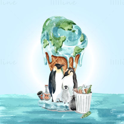 Protecting the environment creative vector illustration
