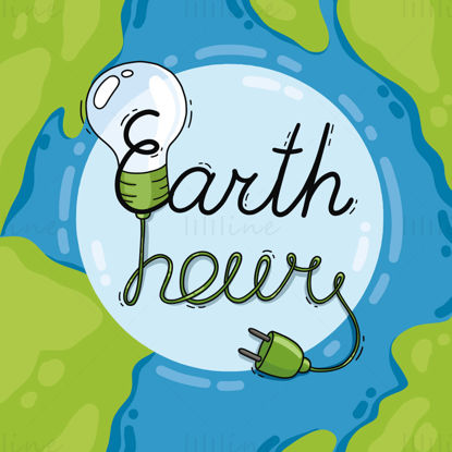 Earth hour environmental posters vector
