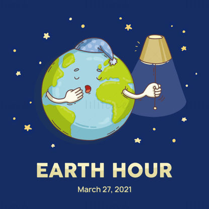 Earth hour creative vector