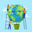 Environmental posters protect the earth vector