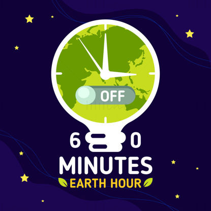 Earth hour vector creative design element