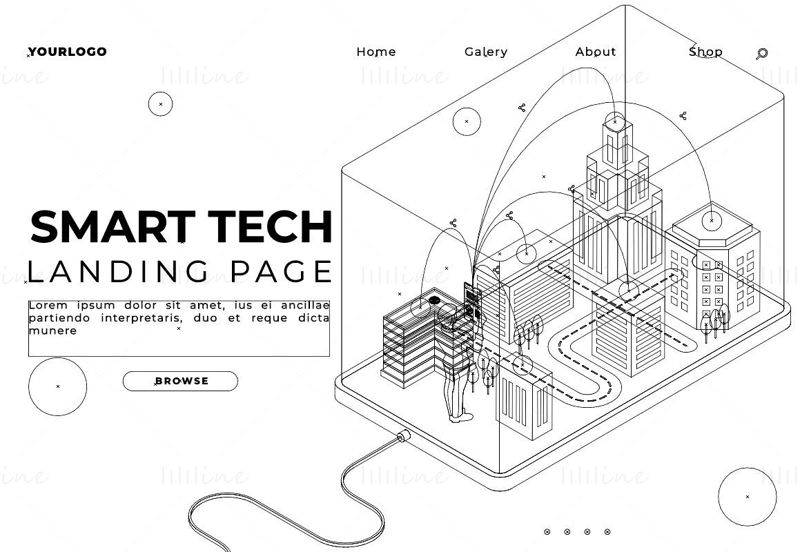 Smart city the isometric view vector