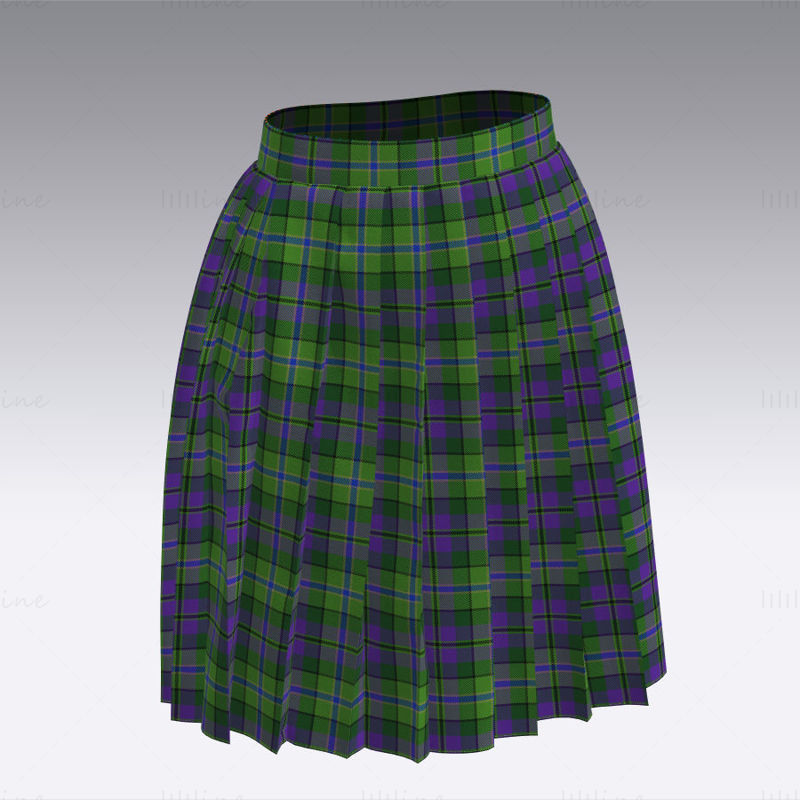Pleated skirt 3d model