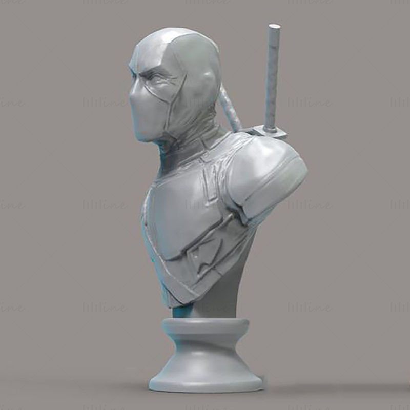 Модель бюста Дэдпула 3D для печати