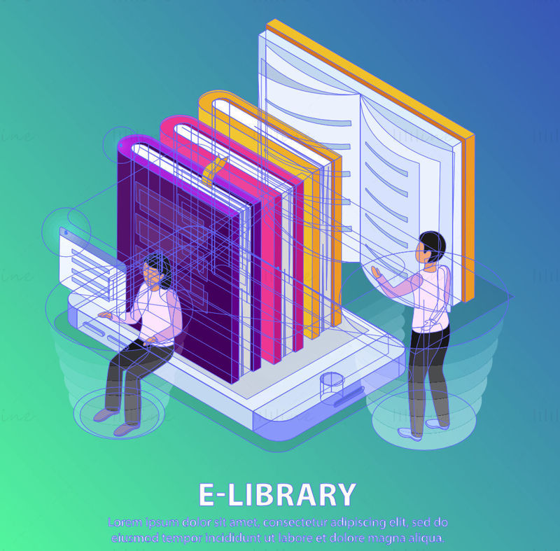 vector de biblioteca e