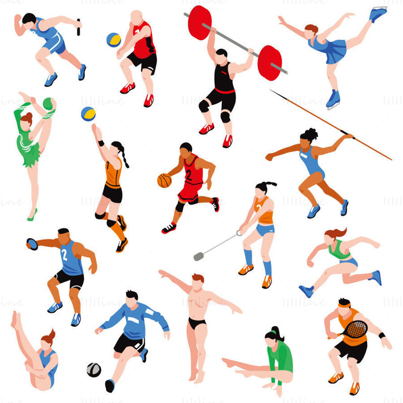 vector de atleta de deportes