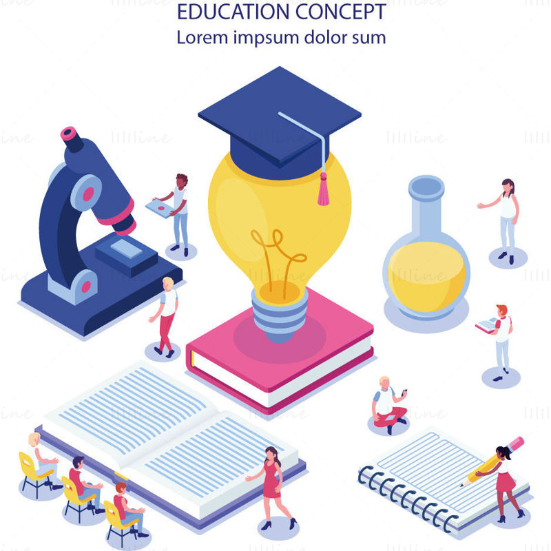 Vecteur d'éléments de conception de l'éducation