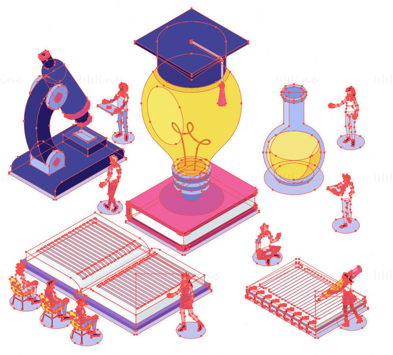 Education design elements vector