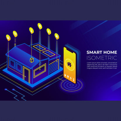 Smart home isometric vector