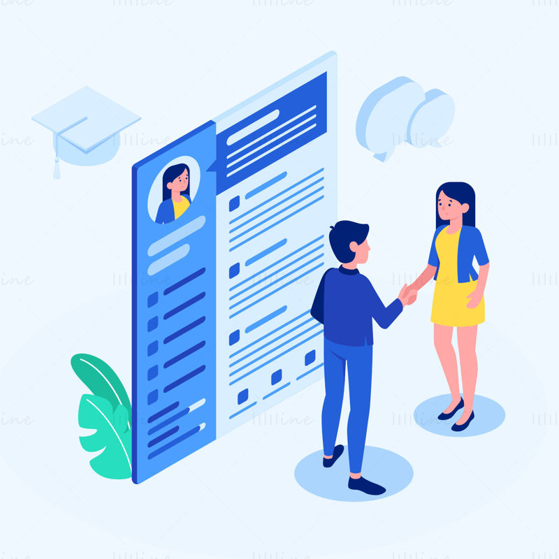 Resume Recruitment Interview vector