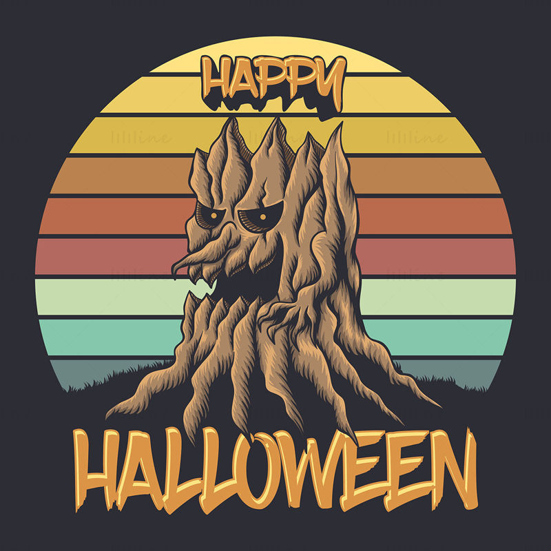 Vektorska ilustracija elementa Happy Halloween