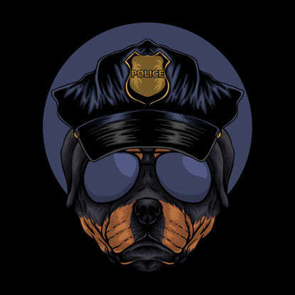 Police dog vector illustration