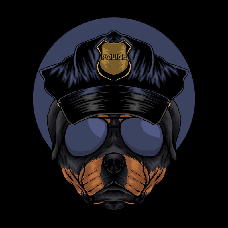 Vektorska ilustracija policijskega psa