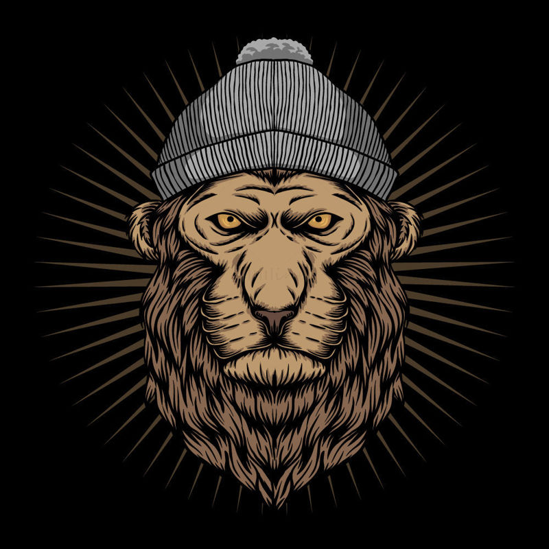 Lion man head vector illustration