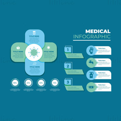 Medical infographic vector