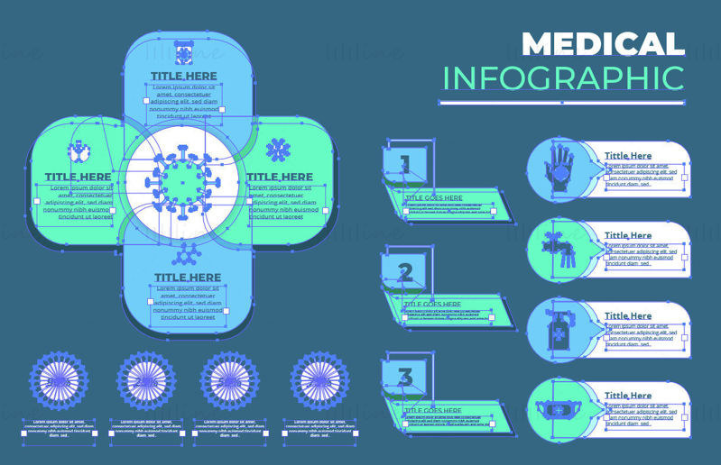 Medical infographic vector