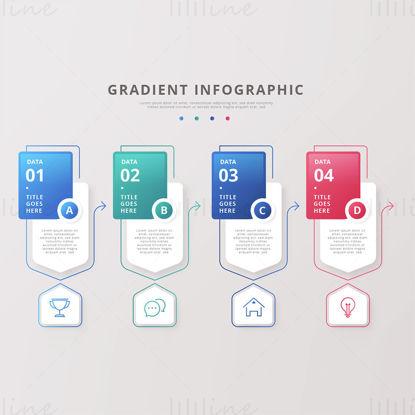 Infographic title, text and icons, vector elements