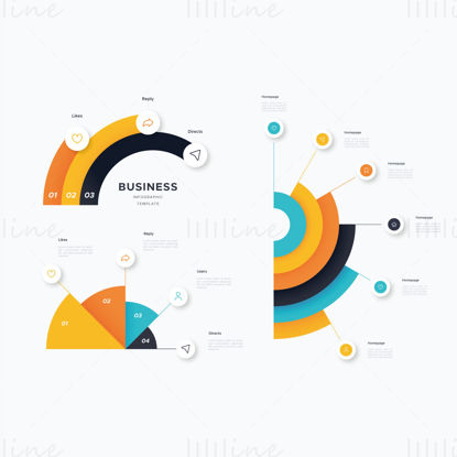 Cirkel infographic vector